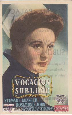 Kino: VOCACION SUBLIME - Cinema Palace - Director: Maurice Elvey - Actores: Stewart Granger, Rosamund John