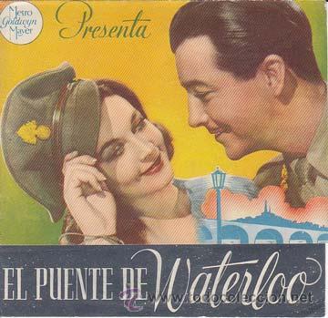 Kino: EL PUENTE DE WATERLOO - Cine Avenida de Alcoy (Alicante) - Director: Mervin LeRoy- Actores: Vivien L