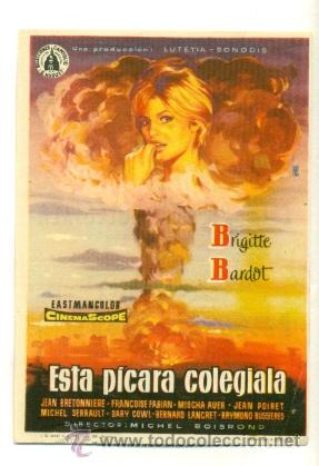 Cine: ESTA PICARA COLEGIALA    - PROGRAMA ORIGINAL CON PUBLICIDAD - ESTADO IMPECABLE - Foto 1