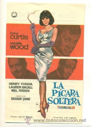 Cine: PICARA SOLTERA , LA  - PROGRAMA ORIGINAL CON PUBLICIDAD - ESTADO IMPECABLE - Foto 1