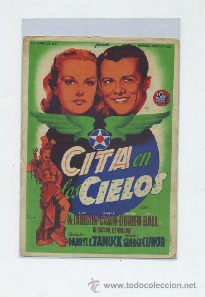 Cine: PROGRAMA DE CINE: CITA EN LOS CIELOS (PC-933) - Foto 1