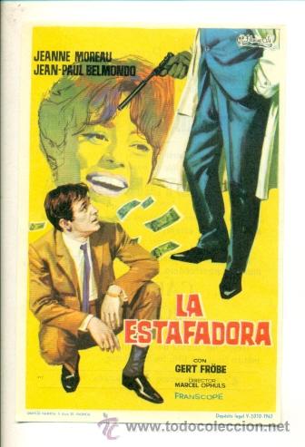 Cine: ESTAFADORA , LA - BELMONDO - PROGRAMA ORIGINAL CON PUBLICIDAD - ESTADO IMPECABLE - Foto 1