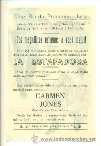 Cine: ESTAFADORA , LA - BELMONDO - PROGRAMA ORIGINAL CON PUBLICIDAD - ESTADO IMPECABLE - Foto 2