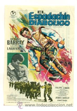 Cine: ESPADACHIN DIABOLICO - PROGRAMA ORIGINAL CON PUBLICIDAD - - Foto 1