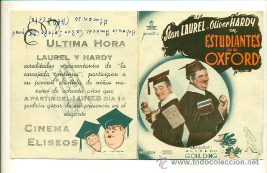 Cine: ESTUDIANTES DE OXFORD  - PROGRAMA ORIGINAL CON PUBLICIDAD - - Foto 1