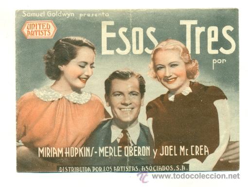 Cine: ESOS TRES   - PROGRAMA ORIGINAL CON PUBLICIDAD - - Foto 1
