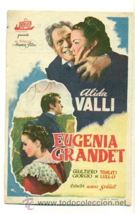 Cine: EUGENIA GRANDET - PROGRAMA ORIGINAL CON PUBLICIDAD - - Foto 1
