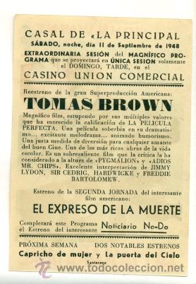 Cine: EXPRESO DE LA MUERTE , LA MASCARA FATAL - PROGRAMA ORIGINAL CON PUBLICIDAD - IMPECABLE - Foto 2