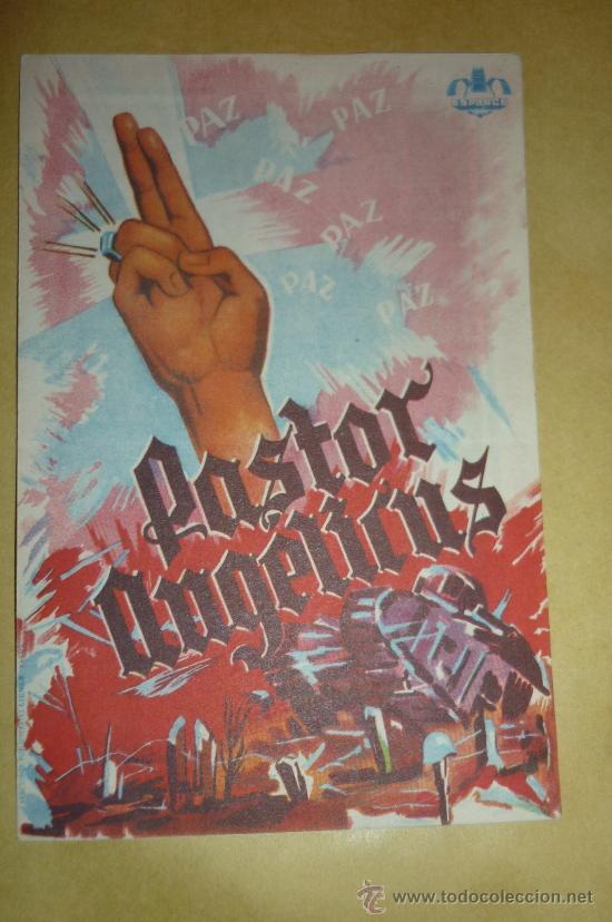 Cine: programa doble pastor angelicus..1944con publicidad al dorso... - Foto 1