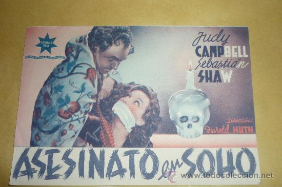 Cine: PROGRAMA DOBLE ASESINATO EN SOHO CON JUDY CAMPBELL Y S. SHAW.. - Foto 1