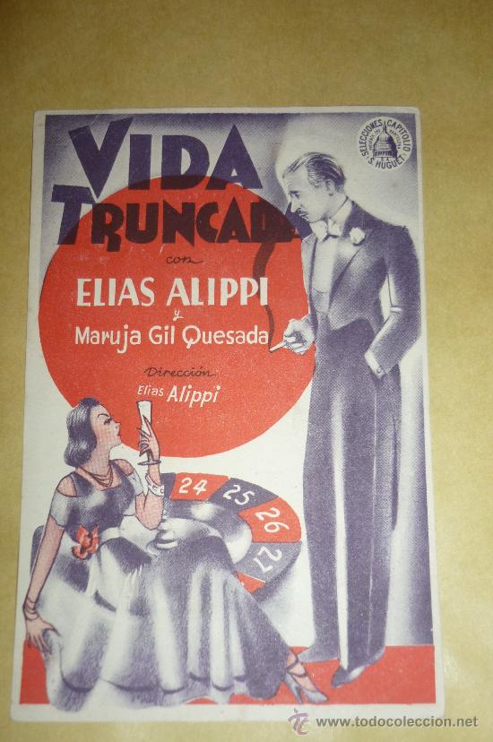 Cinema: programa cine --vida truncada..,,