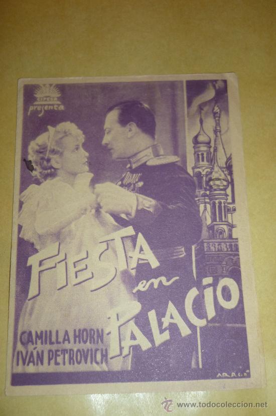 Cinema: programa cine Fiesta en palacio.doble,...