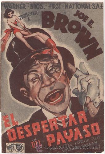 Cine: PTCC 441 EL DESPERTAR DEL PAYASO PROGRAMA DOBLE WARNER JOE E. BROWN ANN DVORAK - Foto 1