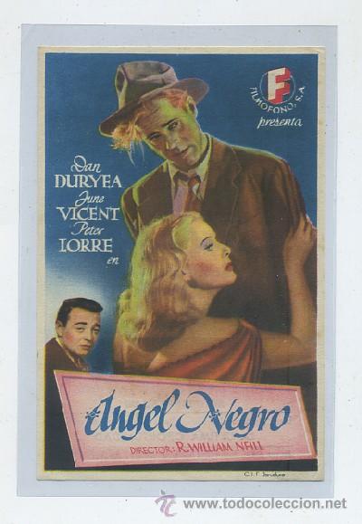 Cine: PROGRAMA DE CINE: ANGEL NEGRO (PC-942) - Foto 1