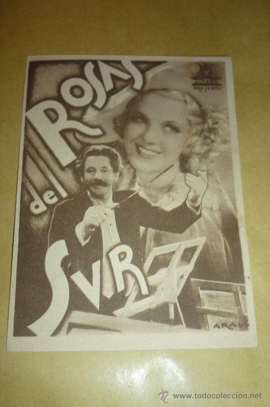 Cinema: programa  cine doble -- Rosas del sur.,,sellado teatro calderon,, muy...