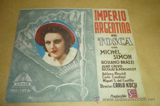 Cine: programa cine-doble ..tosca---..imperio argentina... - Foto 1