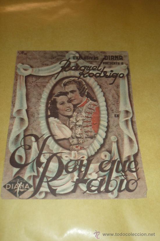 Cinema: programa  cine-doble,,el rey que rabio---,sellado en teatro calderon ,1940 ,