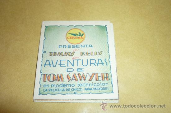 Cinema: programa cine AVENTURAS DE TOM SAWYER PROGRAMA DESPLEGABLE CEPICSA --excelente estado.,