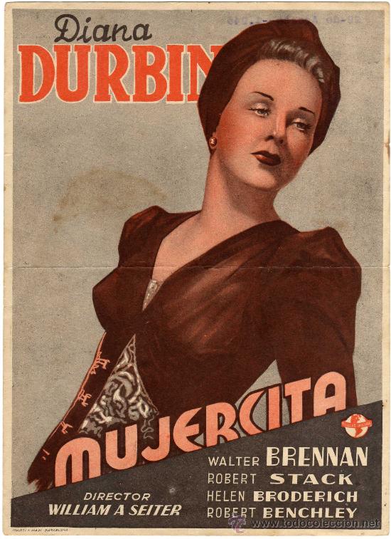 Cine: PROGRAMA CINE - MUJERCITA - DIANA DURBIN - WALTER BRENNAN - ROBERT STACK - Foto 1