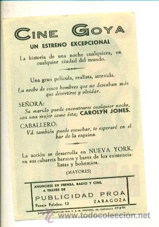 Cine: NOCHE DE LOS MARIDOS , LA  - PROGRAMA ORIGINAL CON PUBLICIDAD  - IMPECABLE - Foto 2