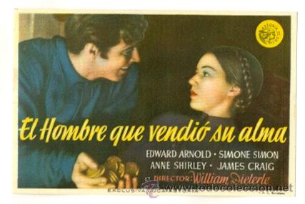 Cine: HOMBRE QUE PERDIO SU ALMA, EL  - PROGRAMA ORIGINAL CON PUBLICIDAD  - IMPECABLE - Foto 1