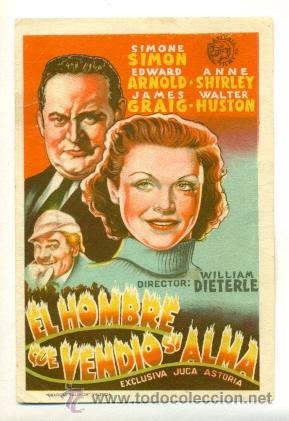 Cine: HOMBRE QUE PERDIO SU ALMA, EL  - PROGRAMA ORIGINAL CON PUBLICIDAD  -REGULAR-BUENO - Foto 1
