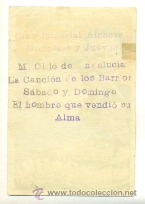 Cine: HOMBRE QUE PERDIO SU ALMA, EL  - PROGRAMA ORIGINAL CON PUBLICIDAD  -REGULAR-BUENO - Foto 2