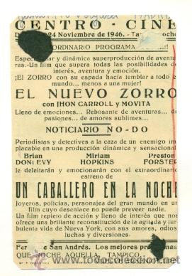 Cine: NUEVO ZORRO , EL - PROGRAMA ORIGINAL CON PUBLICIDAD - DF. - Foto 2