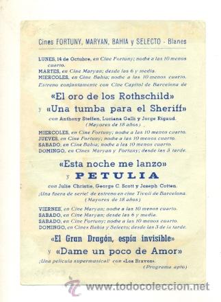 Cine: PETULIA - PROGRAMA ORIGINAL CON PUBLICIDAD - BE - Foto 2