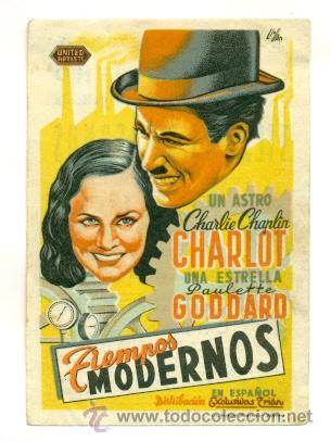 Cine: TIEMPOS MODERNOS    - PROGRAMA ORIGINAL CON PUBLICIDAD - Foto 1