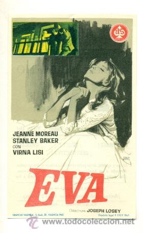 Cine: EVA DE JEANNE MOREAU   - PROGRAMA ORIGINAL CON PUBLICIDAD - IMPECABLE - Foto 1