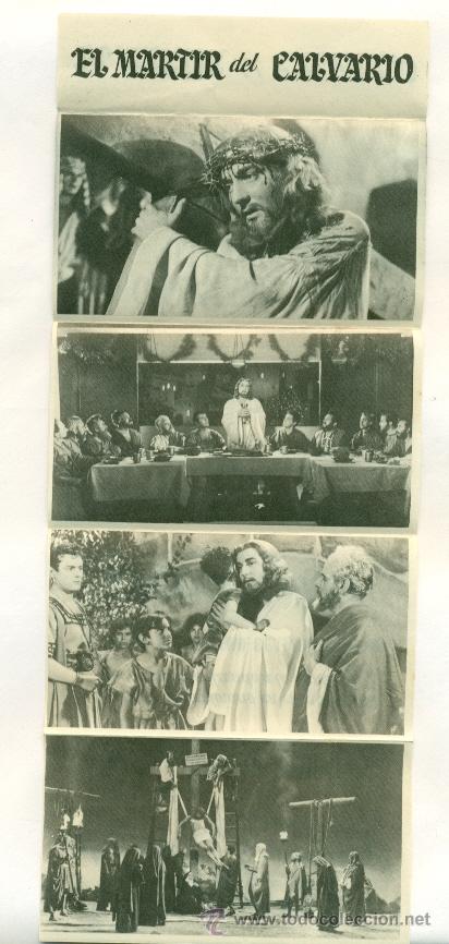Cine: MARTIR DEL CALVARIO  - PROGRAMA ORIGINAL CON PUBLICIDAD - IMPECABLE - DESPLEGABLE - Foto 2
