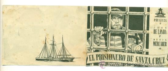 Cine: PRISIONERO DE SANTA CRUZ - PROGRAMA ORIGINAL SIN PUBLICIDAD - Foto 1