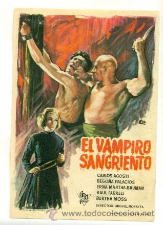 Cine: VAMPIRO SANGRIENTO - PROGRAMA ORIGINAL SIN PUBLICIDAD - - Foto 1