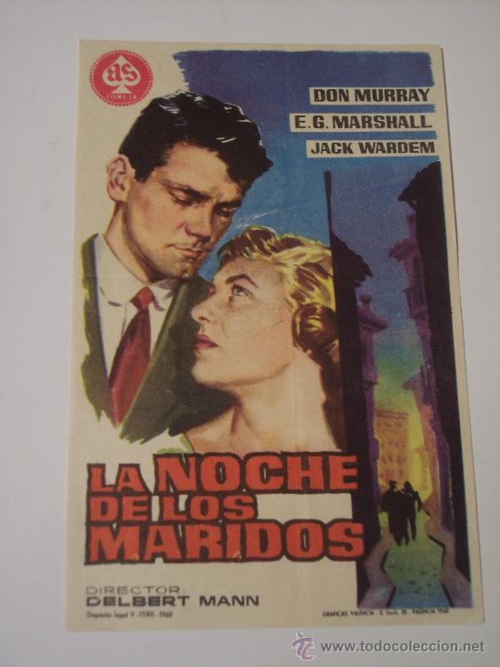 Cine: LA NOCHE DE LOS MARIDOS ( DON MURRAY / E.G. MARSHALL / JACK WARDEM) - Foto 1