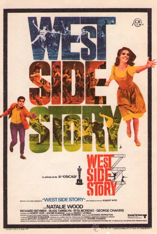 Flyers Publicitaires de Films Anciens: 520- WEST SIDE STORY