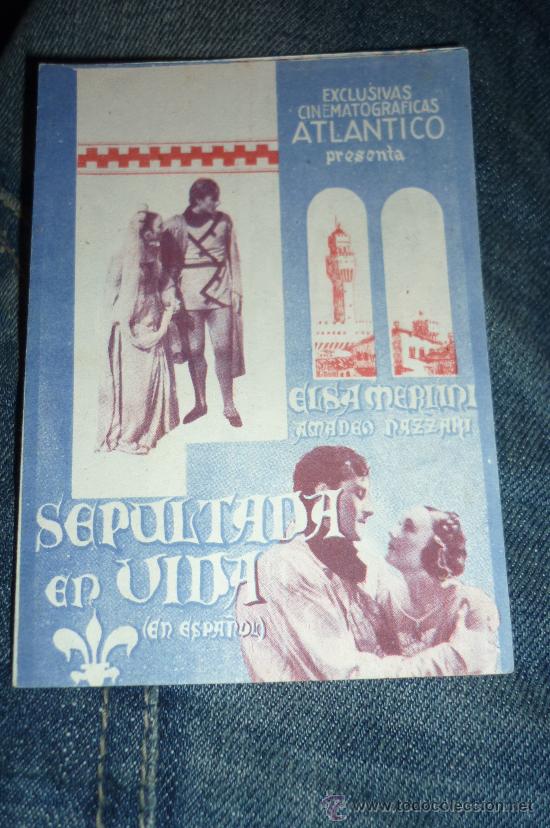 Cinema: programa  cine doble-sepultada en vida -