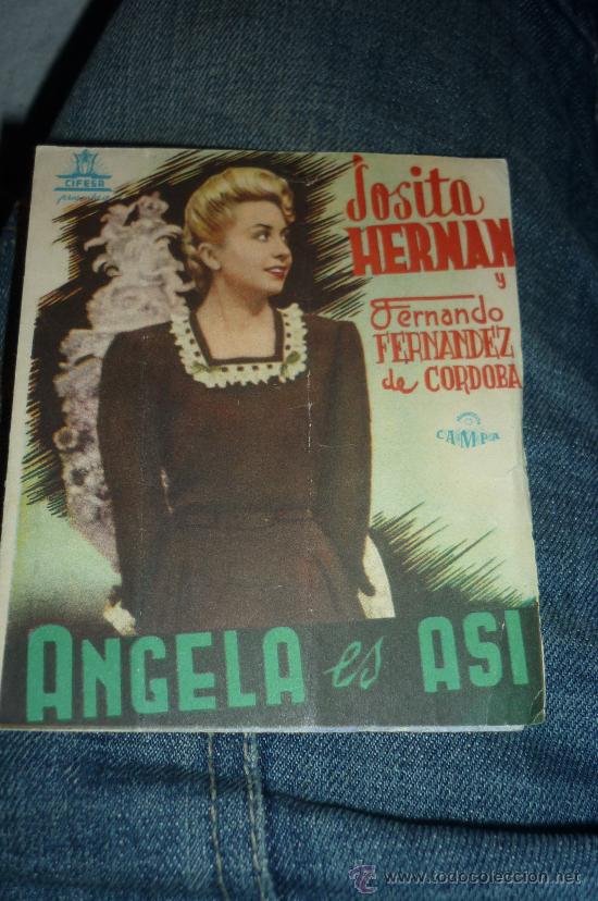 Cinema: programa  cine doble--angela es asi.--.se&ntilde;ales tiempo alguna fisura ,