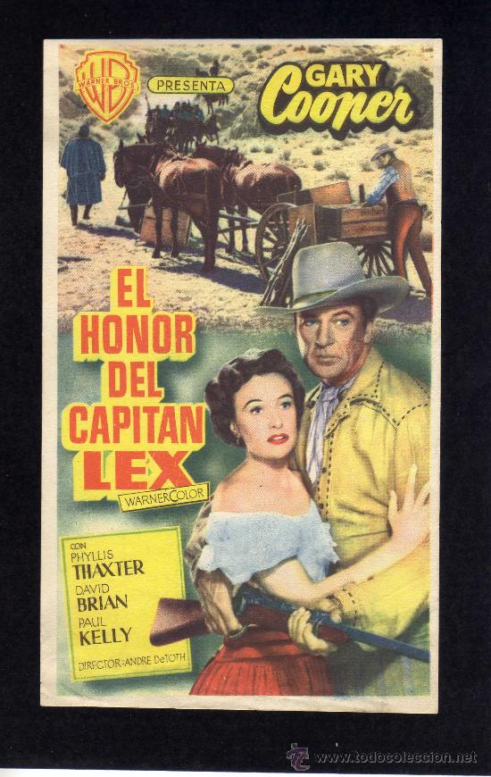 Cine: EL HONOR DEL CAPITAN LEX - GARY COOPER - PHYLLIS THAXTER - SIN PUBLICIDAD. - Foto 1