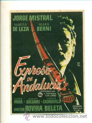 Cine: EXPRESO DE ANDALUCIA  - PROGRAMA ORIGINAL CON PUBLICIDAD - Foto 1