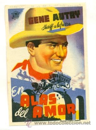 Cine: EN ALAS DEL AMOR    - PROGRAMA ORIGINAL CON PUBLICIDAD - IMPECABLE - Foto 1