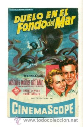 Cine: DUELO EN EL FONDO DEL MAR - PROGRAMA ORIGINAL CON PUBLICIDAD - - Foto 1
