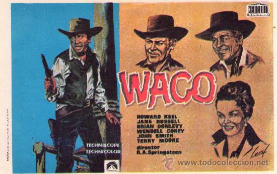 Cine: 554- FOLLETO DE MANO: WACO - Foto 1