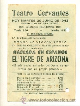 Cine: TIGRE DE ARIZONA  - PROGRAMA ORIGINAL CON PUBLICIDAD - - Foto 2