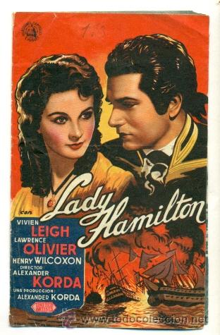 Cine: LADY HAMILTON - PROGRAMA ORIGINAL DOBLE  CON PUBLICIDAD - - Foto 1