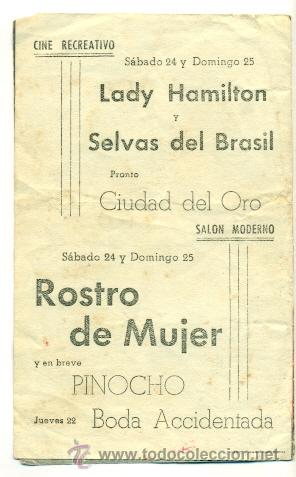 Cine: LADY HAMILTON - PROGRAMA ORIGINAL DOBLE  CON PUBLICIDAD - - Foto 3