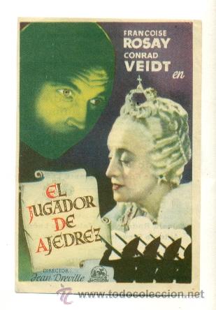 Cine: JUGADOR DE AJEDREZ - PROGRAMA ORIGINAL  CON PUBLICIDAD - IMPECABLE - Foto 1