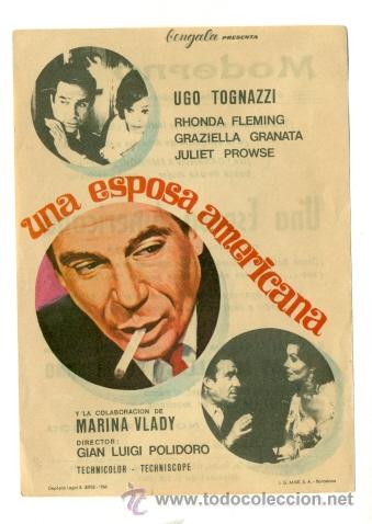Cine: ESPOSA AMERICANA , UNA - PROGRAMA ORIGINAL  CON PUBLICIDAD - IMPECABLE - Foto 1