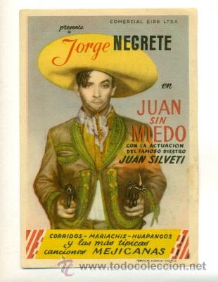 Cine: JUAN SIN MIEDO - PROGRAMA ORIGINAL CON PUBLICIDAD - IMPECABLE - Foto 1