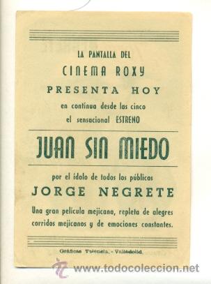 Cine: JUAN SIN MIEDO - PROGRAMA ORIGINAL CON PUBLICIDAD - IMPECABLE - Foto 2
